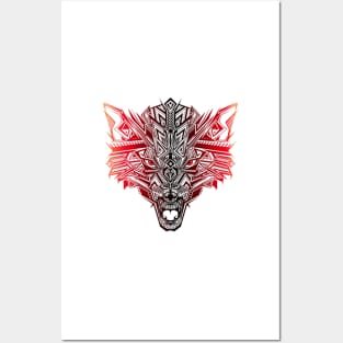 Wolf howling Posters and Art